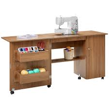 homfa folding sewing machine table with