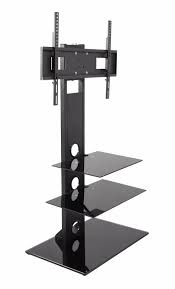 The stand should be at least 2 to 3 inches longer than the width of your tv to look balanced. Mountright Tv Stands Brackets And Mounts Two Shelf Cantilever Tv Stand For 27 50 Inch