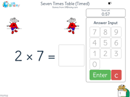 seven times table 7x times tables