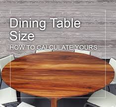 calculate the best dining table size