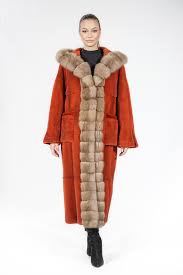 It New 48 Orange Mink Fur Coat With