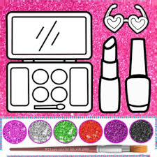 glitter beauty coloring book by c flow