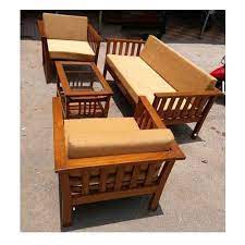 5 seater teak wood sofa set