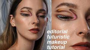 editorial futuristic makeup tutorial