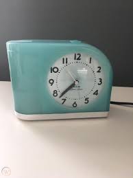 blue big ben alarm clock retro model