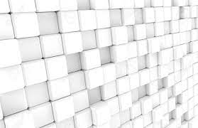 White Rounded Cube Background, Abstract ...