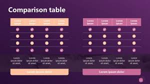 free comparison table powerpoint template