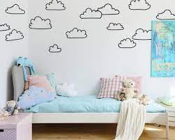 Sketched Cloud Wall Decals Hand Drawn