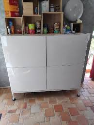 Just sand it and repaint or refinish the way you like or use a faux wood. Buffet Ikea Offres Avril Clasf