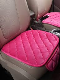 Rose Color Plush Car Seat Cushion Shein