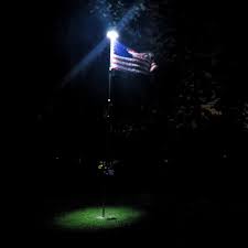 Solar Flagpole Light Triple Topper With Flying Bald Eagle Topper Illumination Alley