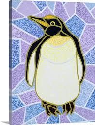 Penguin On Stained Glass Wall Art