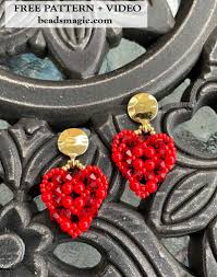 heart earrings free pattern video
