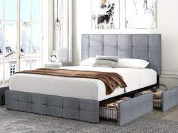 amolife queen size platform bed frame