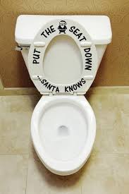santa knows toilet seat decals