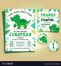 dinosaur birthday party invitation