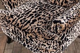 leopard print armchair velvet pattern