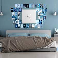50pcs blue neon wall collage kit