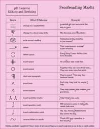 Proofreading Marks Chart Worksheets Teaching Resources Tpt