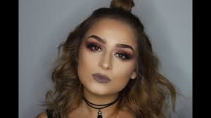 smoked out purple edgy makeup tutorial