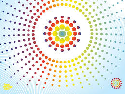 This Abstract Background Has Dots Set In A Radial Design On