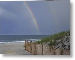Double Rainbow Beach Seaside Park Nj Metal Print