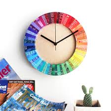 Rainbow Wall Clock Colorful