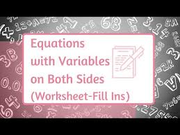 solving for variable worksheet jobs