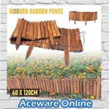 40cm Wooden Ground Fencing Garden Home