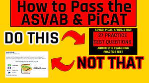 how to p the asvab and picat what