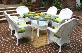 7 piece naples natural wicker dining