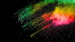 Bright Smoke Colors Splashes Of Paint