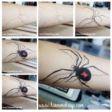 halloween 3d spider face painting