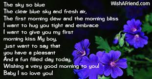 the sky so blue good morning poem for him