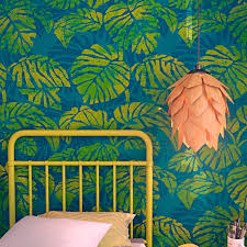 Tropics Nursery Wall Stencil Modern