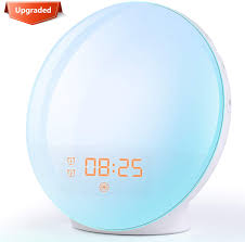 Alarm Clock Wake Up Light Light Alarm Clock With Sunrise Sunset Simulation Dual Alarms And Snooze Function 7 Colors Atmosphere Lamp 7 Natural