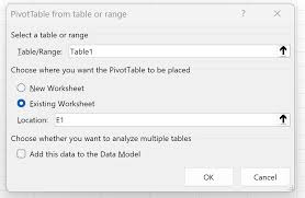 update pivot table range in excel with