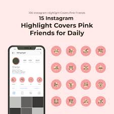 insram highlight covers pink friends