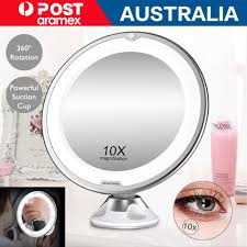 10x magnifying makeup mirror led light