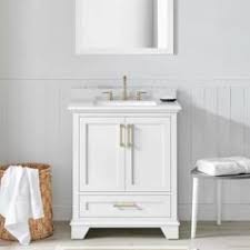 24 inch white bathroom vanity and sink combo stand cabinet with mirror, water saving 1.5 gpm faucet hole and pop up drain mdf bathroom cabinet with storage drawer… (white vanity+frosted sink) $225.90 $ 225. Bathroom Vanities Vanity Tops