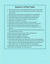 Fourth Grade Writing Activites  Prompts  Lessons   Expository     Writing Prompts Worksheets