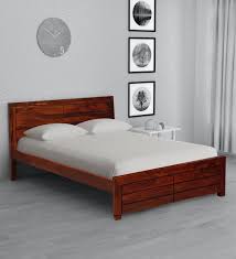 Segur Solid Wood Queen Size Bed In