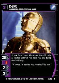 Mel magazine recently posted an. C 3po H Card Star Wars Trading Card Game