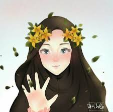 aesthetic cute hijab anime wallpaper