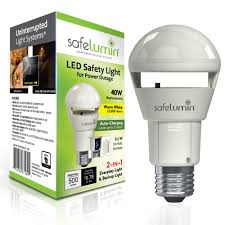 Safelumin Sa19 450u27 Led Emergency Light Bulbs For Home Safety During A Power Outage Or Power Failure Battery Backup Lasts 3 Hours 40w Equivalent 470lm 2700k Warm White