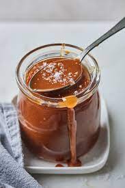 homemade salted caramel sauce olive