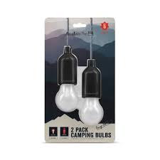 Avalanche Portable Led Tent Light With Wood Print Black 2pk Target