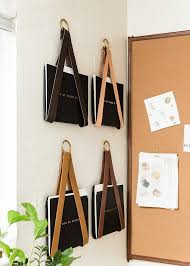 Leather Strap Hanging File Storage
