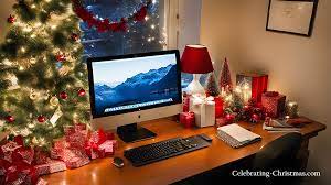 decorate your work desk for christmas