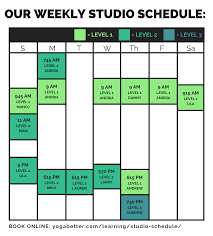 studio schedule yoga better